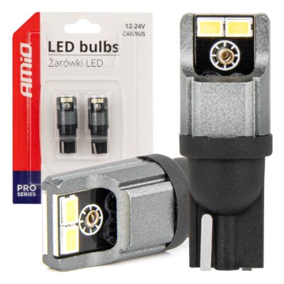 VL Garage - ΛΑΜΠΑΚΙΑ LED T10 W5W W10W 12/24V LED 4xSMD3020 CAN-BUS ΛΕΥΚΟ ΑΜΙΟ - 2 ΤΕΜ. - VL-03717