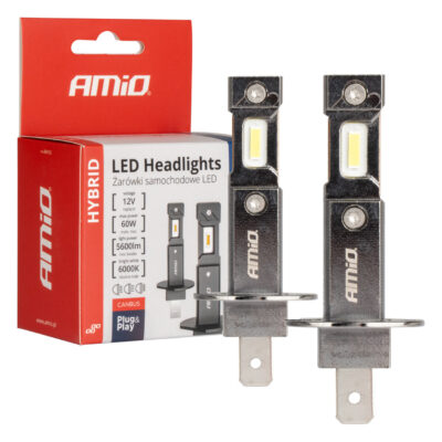 VL Garage - ΛΑΜΠΕΣ LED H1 12V 60W 6.000K 5.600lm +400% CAN-BUS HYBRID SERIES AMIO - 2 τεμ. - VL-04112
