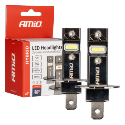 VL Garage - ΛΑΜΠΕΣ LED H3 12V 60W 6.000K 5.600lm +400% LED CAN-BUS HYBRID SERIES AMIO - 2 ΤΕΜ. - VL-04113