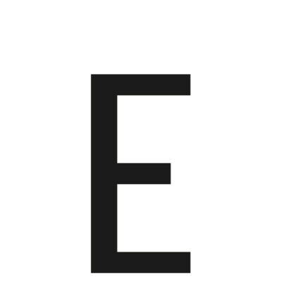 VL Garage - ΑΥΤΟΚΟΛΛΗΤΟ ΓΡΑΜΜΑ ΠΙΝΑΚΙΔΩΝ 60x30mm "E" - VL-L0765.5