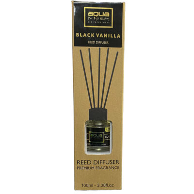 VL Garage - Αρωματικό Χώρου Black Vanilia Home Reed Diffuser με 6 Στικς Aqua 100 ml - 1 τμχ - VL-10-823