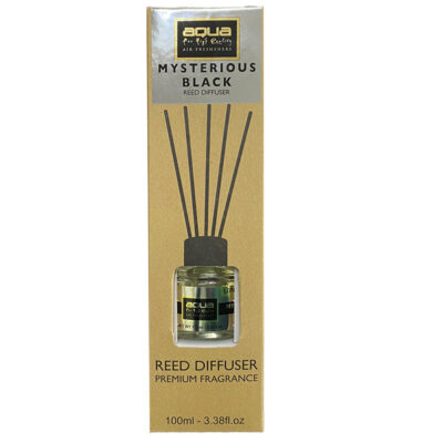 VL Garage - Αρωματικό Χώρου Mysterious Black Home Reed Diffuser με 6 Στικς Aqua 100 ml - 1 τμχ - VL-10-847