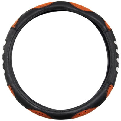 VL Garage - ΚΑΛΥΜΜΑ ΤΙΜΟΝΙΟΥ ΣΙΤΑ – 38 CM ΔΕΡΜΑΤΙΝΗ - ΜΑΥΡΟ/ΚΑΦΕ - VL-9990000013111