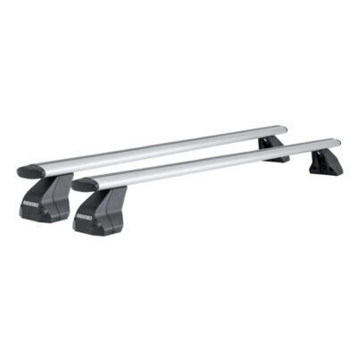 VL Garage - ΜΠΑΡΕΣ ΟΡΟΦΗΣ ΑΛΟΥΜΙΝΙΟΥ OMEGA PLUS MEDIUM 112 cm ΜΕ ΚΑΠΑΚΙΑ ΣΕ ΑΣΗΜΙ ΧΡΩΜΑ ΓΙΑ ΑΠΛΗ ΟΡΟΦΗ MENABO - 2 ΤΕΜ. - VL-14720/MB