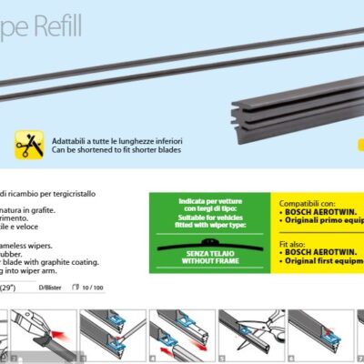 VL Garage - ΛΑΣΤΙΧΑ ΥΑΛΟΚΑΘΑΡΙΣΤΗΡΩΝ BOSCH AEROTWIN REFILL ΓΡΑΦΙΤΗΣ 71cm (29 INCH) 2ΤΕΜ. ΚΑΤΑΛΛΗΛΑ ΓΙΑ FLAT ΝΕΟΥ ΤΥΠΟΥ ΥΑΛΟΚΑΘΑΡΙΣΤΗΡΕΣ - VL-L1899.0
