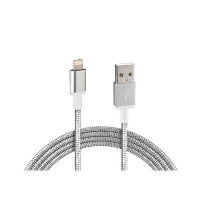 VL Garage - ΚΑΛΩΔΙΟ USB ΦΟΡΤΙΣΗΣ ΚΑΙ ΣΥΓΧΡΟΝΙΣΜΟΥ IRON SILVER LINE - APPLE 8PIN (100 cm) - VL-L3885.6/T