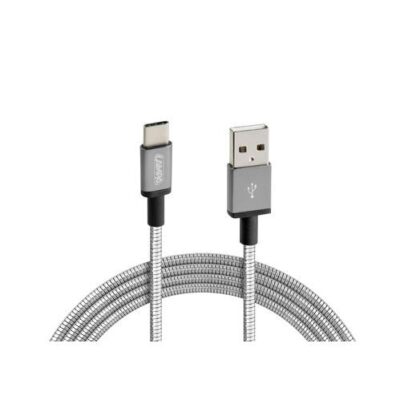 VL Garage - ΚΑΛΩΔΙΟ USB ΦΟΡΤΙΣΗΣ ΚΑΙ ΣΥΓΧΡΟΝΙΣΜΟΥ IRON SILVER LINE - TYPE C (100 cm) - VL-L3885.7/T