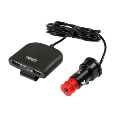 VL Garage - ΦΟΡΤΙΣΤΗΣ ΑΝΤΑΠΤΟΡΑΣ ΑΝΑΠΤΗΡΑ 4USB 12/24V ΜΕ ΚΑΛΩΔΙΟ 180cm 7800mA FAST CHARGE EXTENDER - VL-L3888.3/T