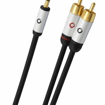 VL Garage - Oehlbach i-Connect J Καλώδιο ήχου φορητής συσκευής 3.5mm Jack - 2 x RCA 3m Black (Τεμάχιο) - VL-D1C60004