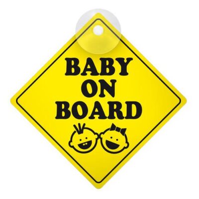 VL Garage - BABY ON BOARD ΕΝΔΕΙΞΗ ΜΕ ΒΕΝΤΟΥΖΑ 127x127mm - VL-66858