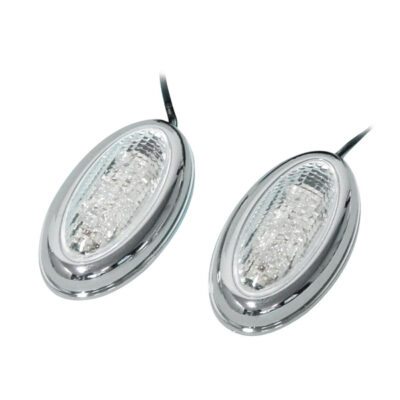 VL Garage - ΦΛΑΣ MOTO SIDE MARKET 12V LED 70x40mm ΧΡΩΜΙΟ - 2ΤΕΜ. - VL-7227.9-LM