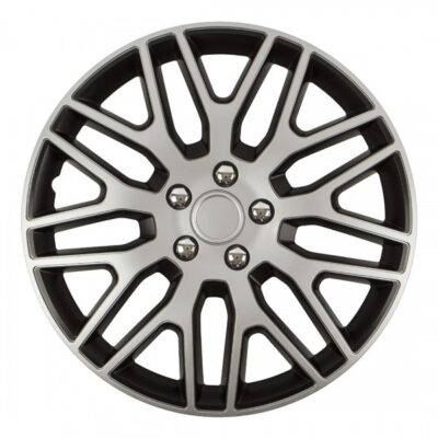 VL Garage - ΤΑΣΙ 15" DAKAR NC ΑΣΗΜΙ/ΜΑΥΡΟ - AMIO ΣΕΤ 4ΤΕΜ ΣΕ KOYTI - VL-8507/AM