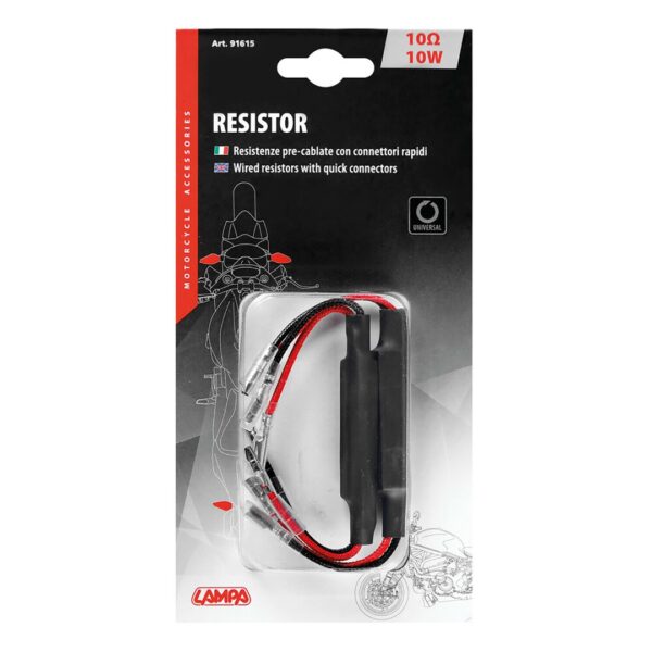 ΑΝΤΙΣΤΑΣΗ ΓΙΑ ΛΑΜΠΕΣ LED 12V 10W/10ohm ΜΕ QUICK CONNECTORS (ΑΝΤΙΣΤΑΣΗ-ΨΕΥΤΗΣ-CANCELLER) 2ΤΕΜ. - Image 2