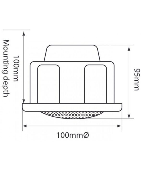Adastra CM/VW Χωνευτό Ηχείο Οροφής 2.5'' 100V Λευκό (Τεμάχιο) - Image 2