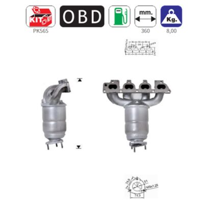 VL Garage - ΚΑΤΑΛΥΤΗΣ ΒΕΝΖΙΝΗΣ OPEL ASTRA G 1.6 2000-2004 / CORSA C 1.4 / MERIVA 1.6 2003+ / VECTRA 1.6 1999-2002 /ZAFIRA 1.6 1999+ - VL-21729