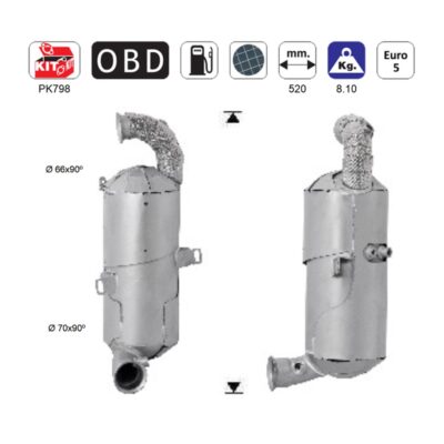 VL Garage - ΦΙΛΤΡΟ DPF ΣΙΛΙΚΟΝΟΥΧΟ ΚΑΡΒΙΔΙΟ SIC CITROEN C3/C4/BERLINGO - PEUGEOT PARTNER/207/208/301/308 1.6TD - VL-FD5121Q
