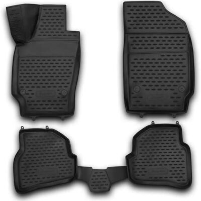 VL Garage - ΜΑΡΚΕ ΠΑΤΑΚΙΑ ΣΕ ΣΚΑΦΗ TPE ΛΑΣΤΙΧΟ ΓΙΑ VW POLO 3/5D 2009-2020 ΣΕ ΜΑΥΡΟ ΧΡΩΜΑ NOVLINE - 4 ΤΕΜ. - VL-EXP.NLC.3D.51.28.210KH