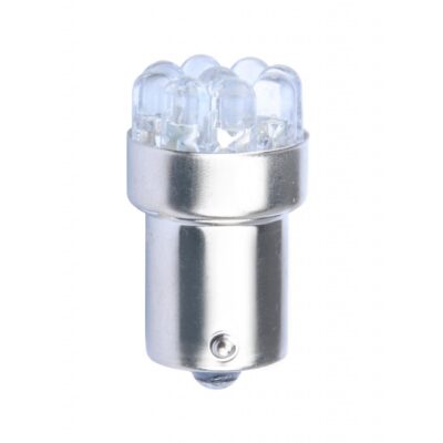 VL Garage - R10W 12V BA15s LED 9xFlux 5mm ΜΟΝΟΠΟΛΙΚΟ ΛΕΥΚΟ M-TECH - 1 τεμ. - VL-L033W