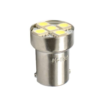 VL Garage - R5W/R10W 12V BA15s LED 5xSMD5050 ΛΕΥΚΟ (ΜΟΝΟΠΟΛΙΚΟ) M-TECH - 1 TEM. - VL-L075W