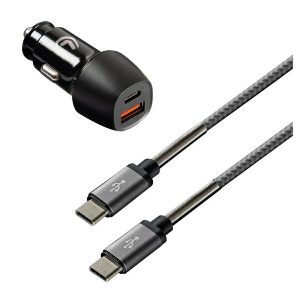 ΦΟΡΤΙΣΤΗΣ ΑΝΑΠΤΗΡΑ ΜΕ 2 USB ΚΑΙ ΚΑΛΩΔΙΟ ΦΟΡΤΙΣΗΣΚΑΙΣΥΓΧΡΟΝΙΣΜΟΥ 100cm TYPE-C KIT PRO 18W 12/24V - Image 2