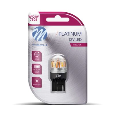 VL Garage - W21W (T20) 12/24V W3x16d 15x2835SMD LED CAN-BUS ΠΟΡΤΟΚΑΛΙ PLATINIUM M-TECH - 1 ΤΕΜ - VL-LB828Y-01B