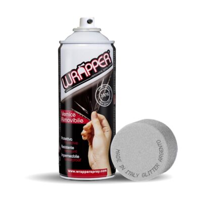 VL Garage - ΠΡΟΣΤΑΤΕΥΤΙΚΟ ΦΙΛΜ ΣΕ ΣΠΡΕΙ WRAPPER SPECIAL COLOUR SILVER GLITTER 400 ml (ΑΣΗΜΙ GLITTER) - VL-WR7500