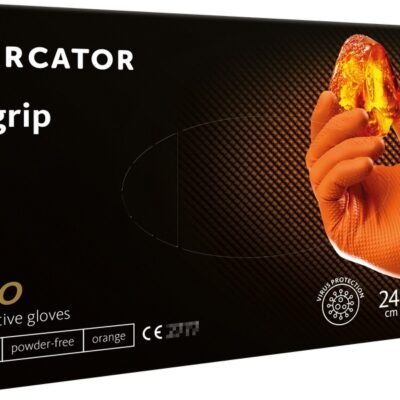 VL Garage - ΓΑΝΤΙΑ ΝΙΤΡΙΛΙΟΥ MERCATOR GOGRIP ΣΕ ΠΟΡΤΟΚΑΛΙ ΧΡΩΜΑ SMALL (S) ΑΜΙΟ - 50 ΤΕΜ. - VL-MER20334/AM