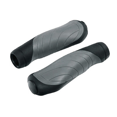 VL Garage - ΧΕΙΡΟΛΑΒΕΣ ΠΟΔΗΛΑΤΟΥ 135+135mm 22mm (TPE ΥΛΙΚΟ) ΜΑΥΡΑ/ΓΚΡΙ SOFT 2ΤΕΜ - VL-92805