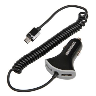VL Garage - ΦΟΡΤΙΣΤΗΣ ΑΝΑΠΤΗΡΑ ΔΙΠΛΟΣ SLIM USB EVO ME ΚΑΛΩΔΙΟ 12/24V 2400mA - VL-38963