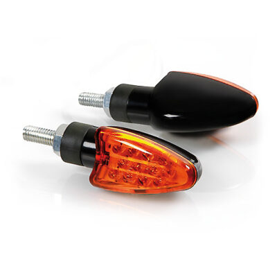 VL Garage - ΦΛΑΣ ΜΗΧΑΝΗΣ ARROW 12V LED (68 x 27 mm) ΜΑΥΡΟ ΜΕ ΠΟΡΤΟΚΑΛΙ ΤΖΑΜΑΚΙ -2 ΤΕΜ. - VL-90091
