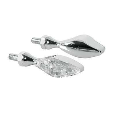 VL Garage - ΦΛΑΣ ΜΗΧΑΝΗΣ STORM 12V LED (70x20 mm) ΧΡΩΜΙΟ -2 ΤΕΜ. - VL-90095
