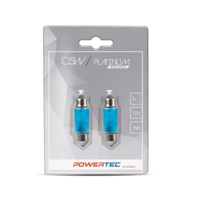 VL Garage - ΛΑΜΠΑΚΙΑ ΠΛΑΦΟΝΙΕΡΑΣ C5W 12V 5W 36x11mm SV8.5-8 WHITE EFFECT POWERTEC PLATINUM M-TECH - 2 ΤΕΜ - VL-PTZPT33-02B