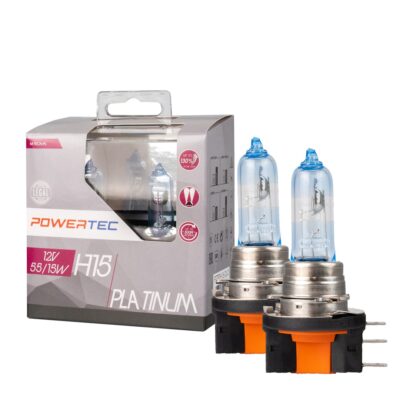 VL Garage - ΛΑΜΠΕΣ H15 12V 55/15W +130% POWERTEC PLATINUM mTECH - 2 Τεμ. - VL-PTZPTH15-DUO