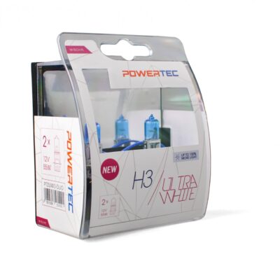 VL Garage - H3 12V 55W PK22s POWERTEC ULTRA WHITE 2ΤΕΜ. M-TECH - VL-PTZUW3-DUO