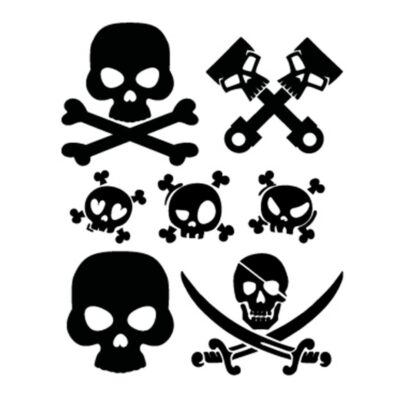 VL Garage - ΑΥΤΟΚΟΛΛΗΤΑ ΝΕΚΡΟΚΕΦΑΛΕΣ SKULLS (ΦΥΛΛΟ 12 Χ 10 cm) - 7 ΤΕΜ. - VL-SRS6