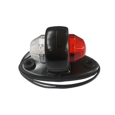 VL Garage - ΦΩΣ ΟΓΚΟΥ LD465 12/24V 2LED ΚΟΚΚΙΝΟ/ ΛΕΥΚΟ (ΔΙΠΛΗΣ ΟΨΗΣ) ΣΤΡΟΓΥΛΛΟ 1ΤΕΜ. - VL-WMLHOR465/MT