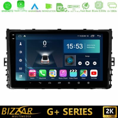 VL Garage - Bizzar G+ Series VW MQB 2017-> 8core Android12 6+128GB Navigation Multimedia 9" - VL-U-G-VW0333
