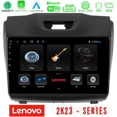 VL Garage - Lenovo Car Pad Isuzu D-MAX 2012-2019 4Core Android 13 2+32GB Navigation Multimedia Tablet 9" - VL-U-LEN-IZ588