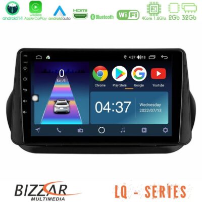 VL Garage - Bizzar LQ Series 4Core Android14 2+32GB Fiat Fiorino/Citroen Nemo/Peugeot Bipper Navigation Multimedia Tablet 9" Με Carplay & Android Auto - VL-U-LQ-FT1025