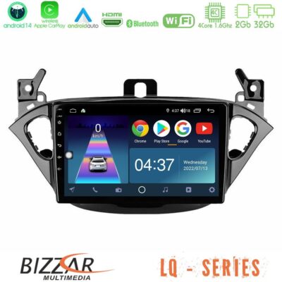 VL Garage - Bizzar LQ Series 4Core Android14 2+32GB Opel Corsa E/Adam Navigation Multimedia Tablet 9" Με Carplay & Android Auto - VL-U-LQ-OP0425