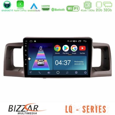 VL Garage - Bizzar LQ Series 4Core Android14 2+32GB Toyota Corolla 2002-2006 Navigation Multimedia Tablet 9" Με Carplay & Android Auto - VL-U-LQ-TY0254
