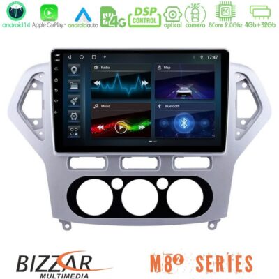 VL Garage - Bizzar M8² Series 8Core Android14 4+32GB Ford Mondeo 2007-2010 Manual A/C Navigation Multimedia Tablet 10" Με Carplay & Android Auto - VL-U-M82-FD0919