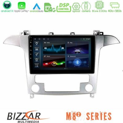 VL Garage - Bizzar M8² Series 8Core Android14 4+32GB Ford S-Max 2006-2012 Navigation Multimedia Tablet 9″ Με Carplay & Android Auto - VL-U-M82-FD409S