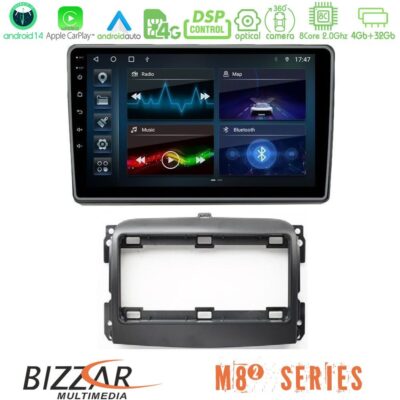 VL Garage - Bizzar M8² Series 8Core Android14 4+32GB Fiat 500L Navigation Multimedia Tablet 10" Με Carplay & Android Auto - VL-U-M82-FT410