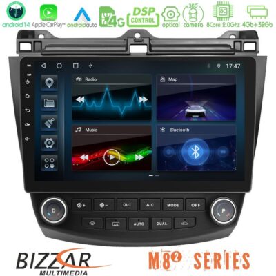 VL Garage - Bizzar M8² Series 8Core Android14 4+32GB Honda Accord 2002-2008 Navigation Multimedia Tablet 10" Με Carplay & Android Auto - VL-U-M82-HD0669