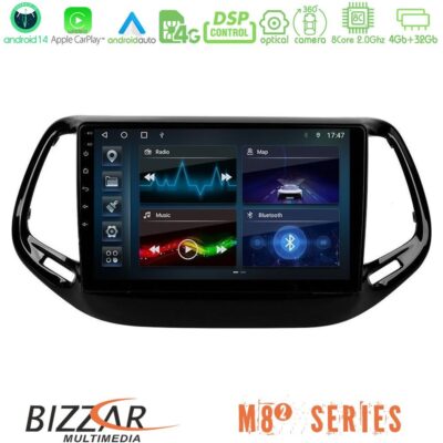 VL Garage - Bizzar M8² Series 8Core Android14 4+32GB Jeep Compass 2017> Navigation Multimedia Tablet 10" Με Carplay & Android Auto - VL-U-M82-JP0143
