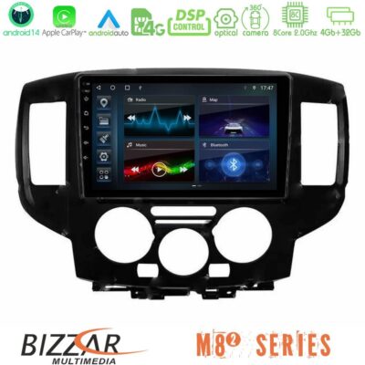 VL Garage - Bizzar M8² Series 8Core Android14 4+32GB Nissan NV200 Navigation Multimedia Tablet 9" Με Carplay & Android Auto (Μαύρο) - VL-U-M82-NS0391BL