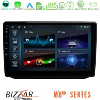 VL Garage - Bizzar M8² Series 8Core Android14 4+32GB Skoda Fabia 2007-2014 Navigation Multimedia Tablet 10" Με Carplay & Android Auto - VL-U-M82-SK0486