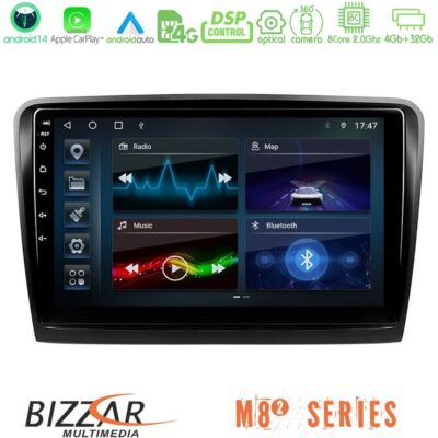 VL Garage - Bizzar M8² Series 8Core Android14 4+32GB Skoda Superb 2008-2015 Navigation Multimedia Tablet 10" Με Carplay & Android Auto - VL-U-M82-SK0817