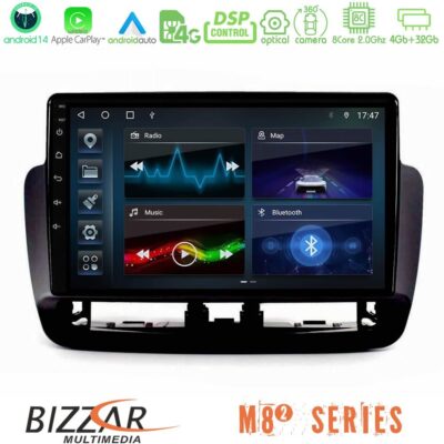VL Garage - Bizzar M8² Series 8Core Android14 4+32GB Seat Ibiza 2012-2015 Navigation Multimedia Tablet 9" Με Carplay & Android Auto (Piano Black) - VL-U-M82-ST1832BL